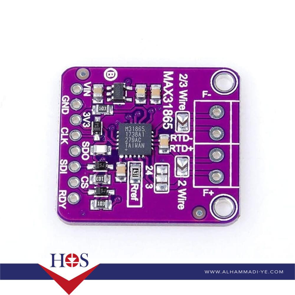 Unsoldered MAX31865 RTD Platinum Resistance Temperature Detector Module PT100-PT1000 حساس حراره31865