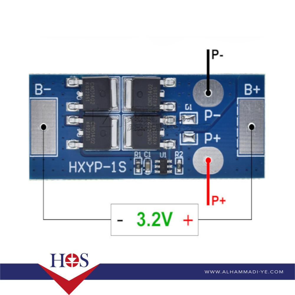 HXYP-1S-5020 1S 3.7V Lithium Battery Protection Board,Solder Pad Affixed without Nickel Sheet Upper Limit Working Current 16A;  Upper Limit Instantaneous Current 34A بالنس موسفت
