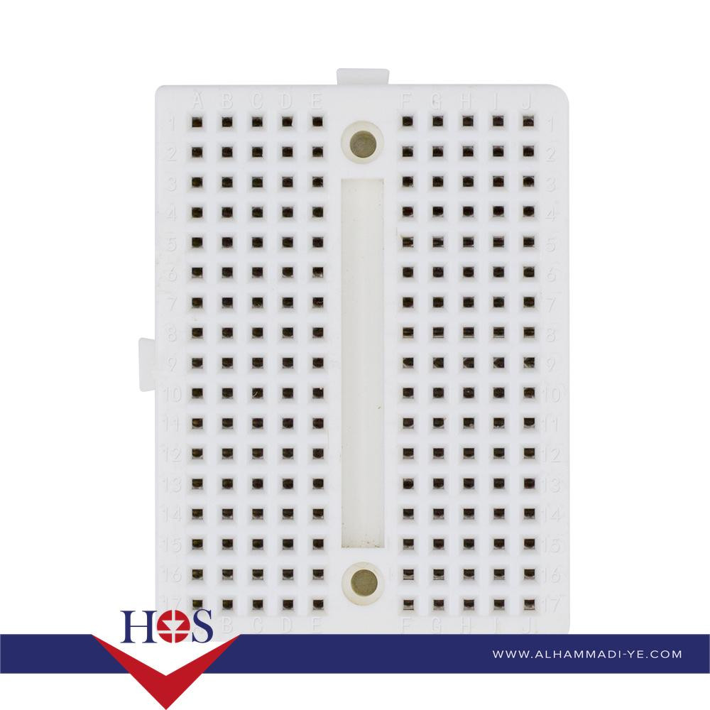 170 pts Mini Breadboard SYB170 White with Connect بردة تجارب كبس ابيض