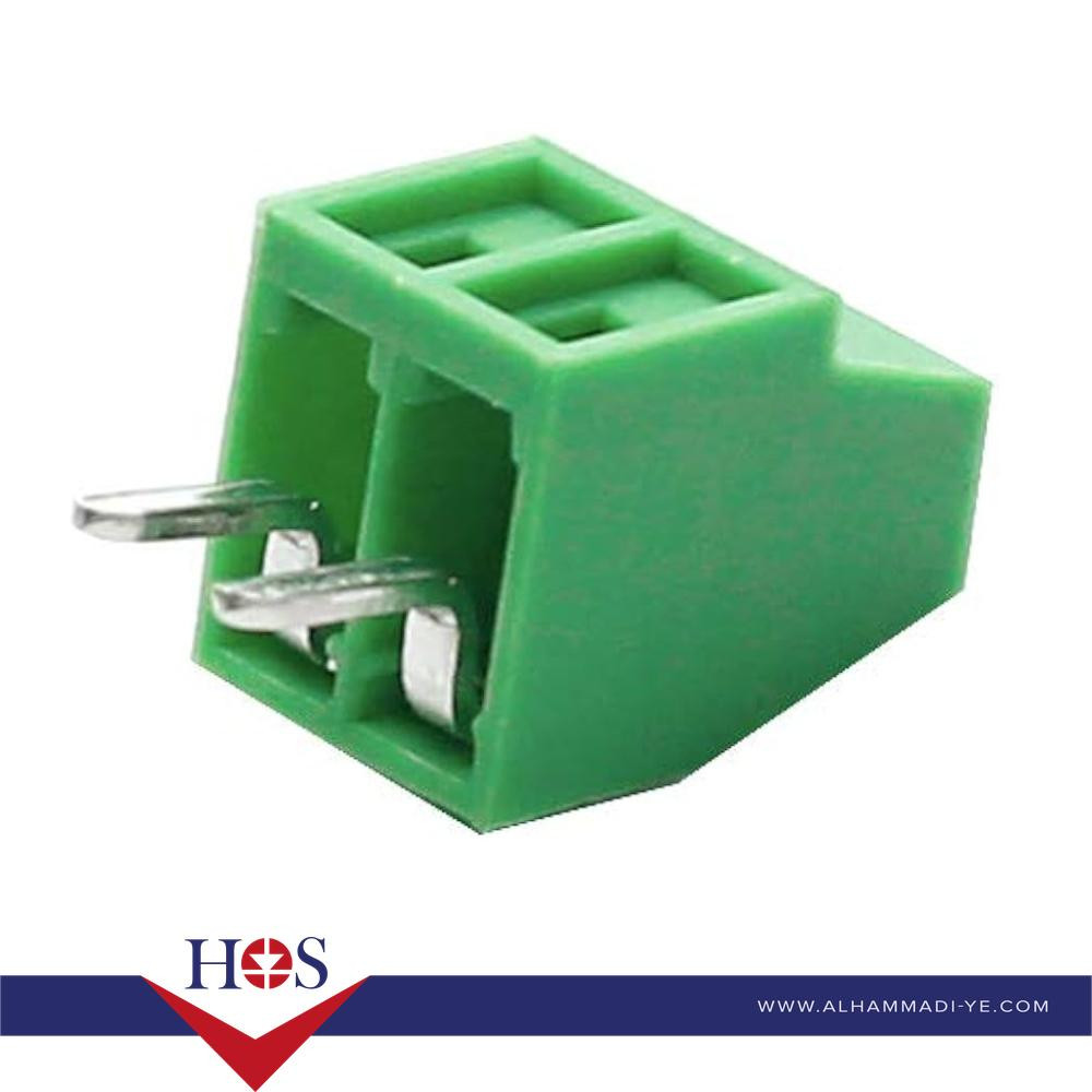 Green KF128-2P 5.08mm Straight Needle PCB Terminal Blocks ترمينال ذكر 2 ارجل