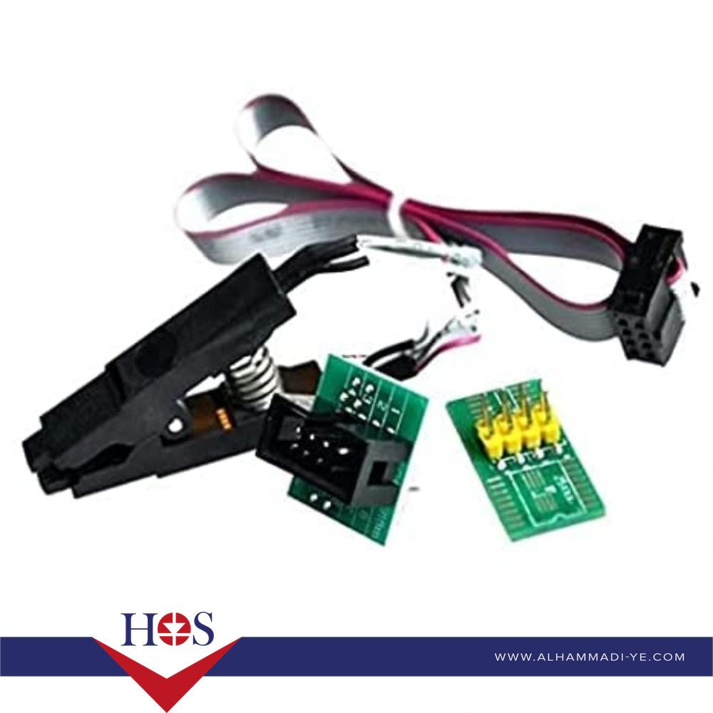 SPI BIOS FLASH Non-Dismantling Test Program Clip SOP8 24C 93C 25LF قاعدة مبرمجة ايسي 8 ارجل