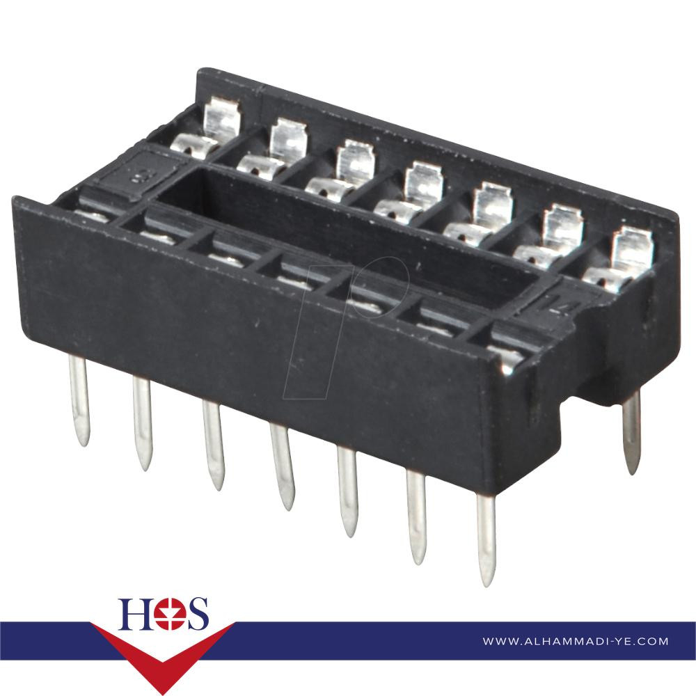 DIP-14P Integrated Circuit IC Sockets Adaptor قاغدة ايسي 14 ارجل