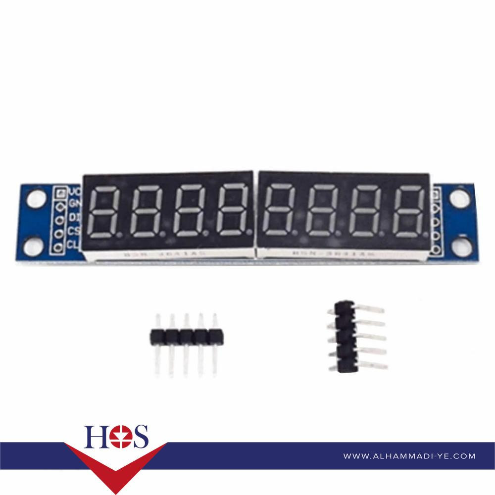 7-Segment red LED 8digits with MAX7219 DRIVER سفن سجمنت كمن كاوثد