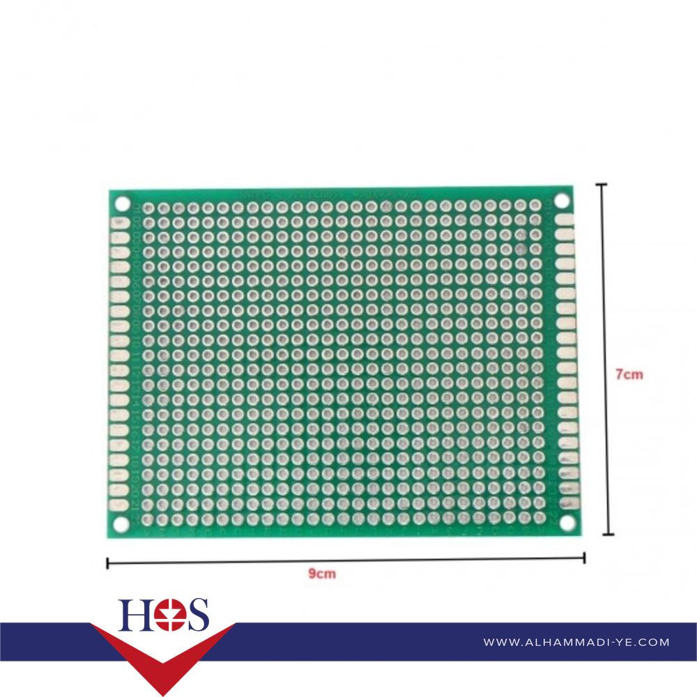 7-9cm-Universal-PCB-Prototype-Board-Single-Sided-2.54mm-Hole-Pitch برده تجارب اخضر مخرم  7*9 سم