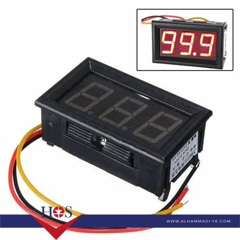 0.56" 0-100V 3 Wire Blue Digital Voltmeter Red شاشة فولت احمر