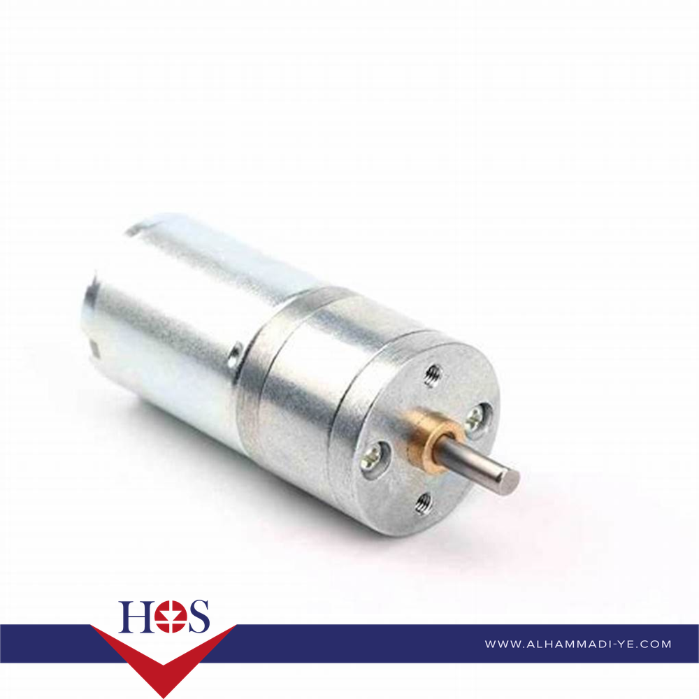 25GA-370DC Motor 1.6KG 12V 130RPM 4mm Shaft جير موتور حديد