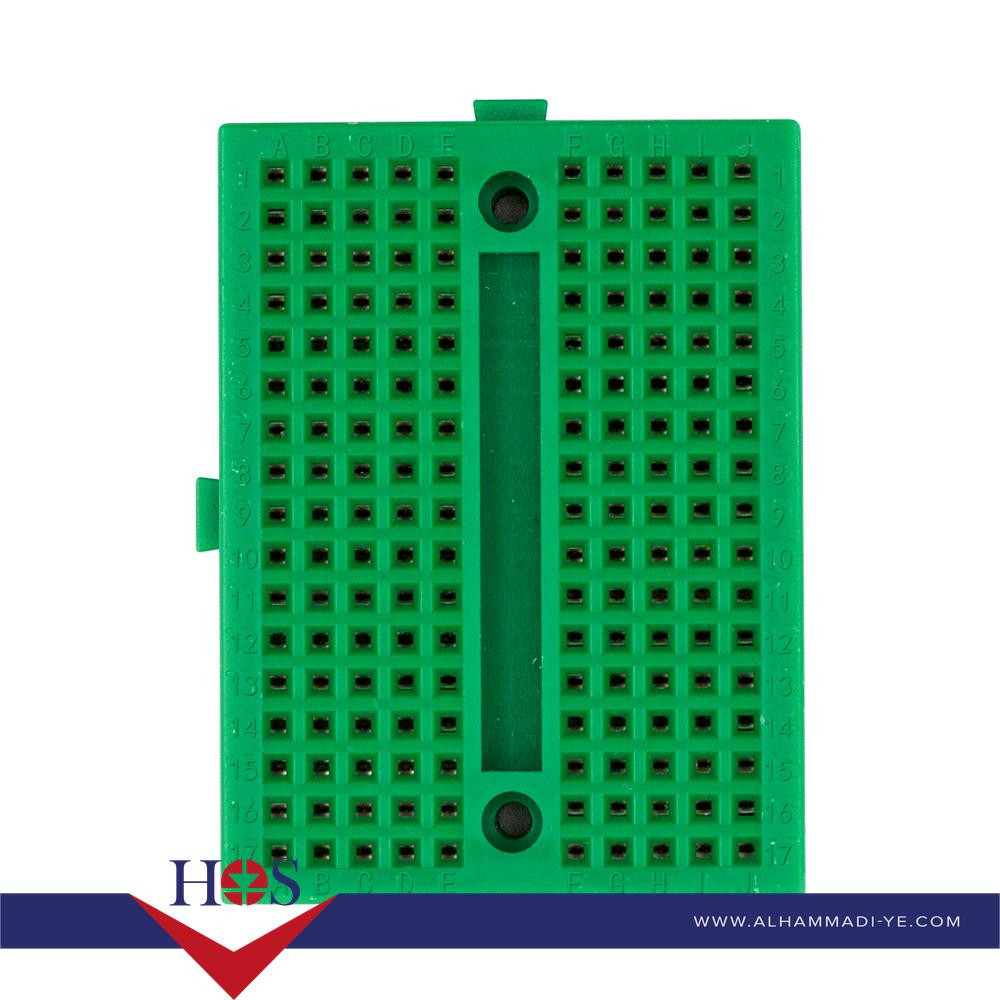 170pts-Mini-Breadboard-SYB170-Green-with-Connect بردة تجارب كبس اخضر
