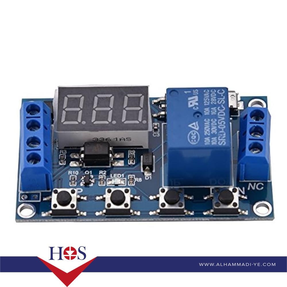 YYA-1 DC12V Relay Module LED Display 3 Button Key 4 Digital Tube Timer Delay Switch Automatic Controller وحدة تحكم موقت زمني مع شاشه عرض
