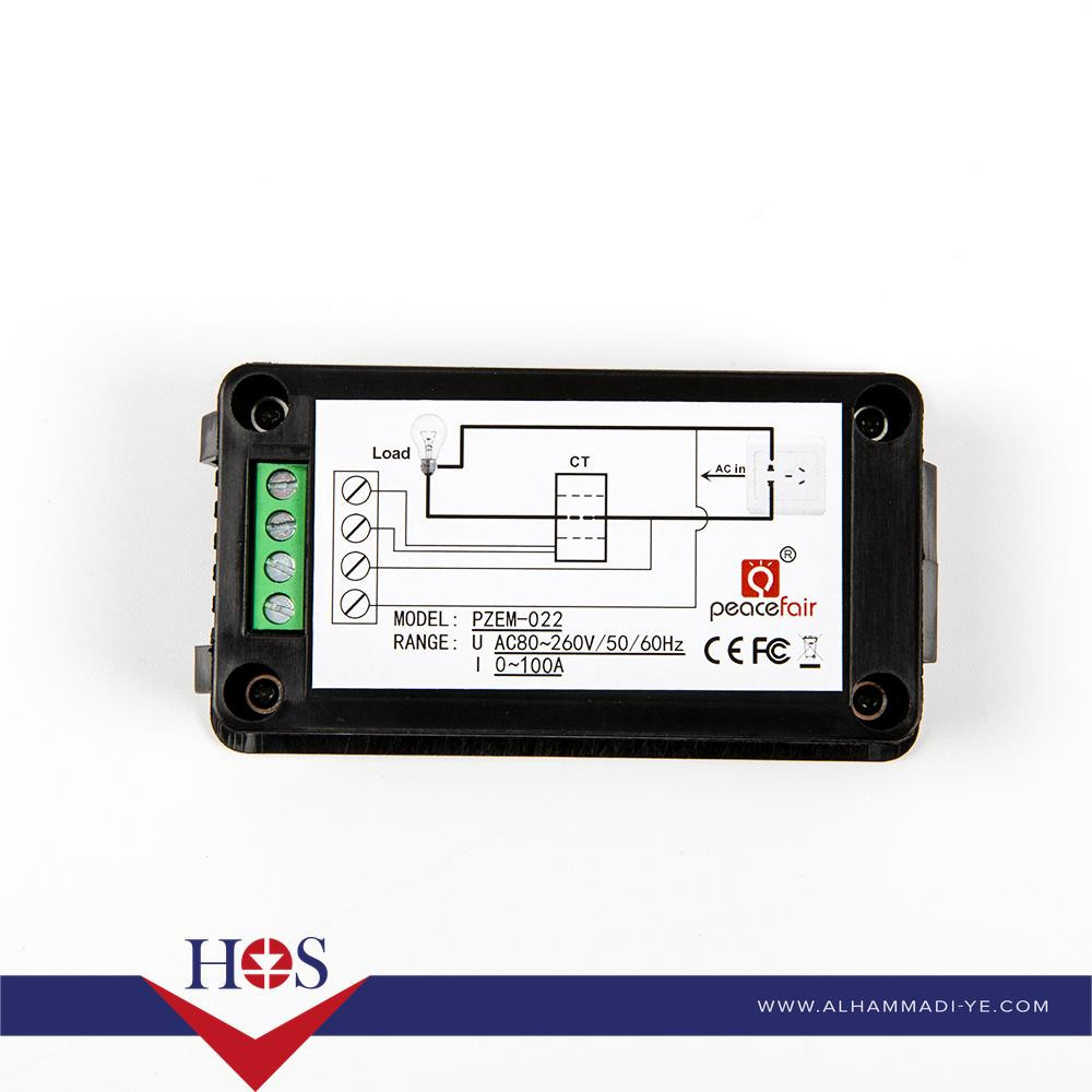 PZEM-022 100A AC Digital Display Power Monitor Meter Voltmeter Ammeter Frequency Factor Meter with Close CT